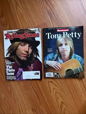 the Rolling Stones Collectible Magazine Pair - Black & Burgundy Covers